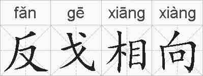 反戈相向的拼音