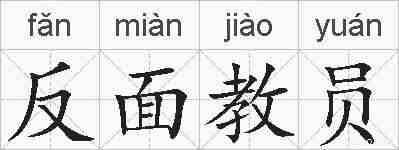 反面教员的拼音
