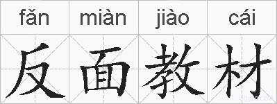 反面教材的拼音