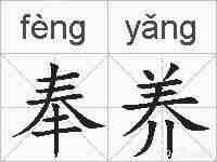 奉养的拼音