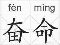 奋命的拼音