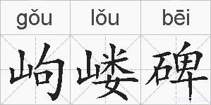 岣嵝碑的拼音