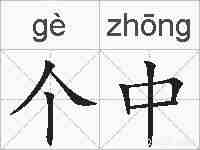 个中的拼音