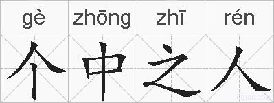 个中之人的拼音