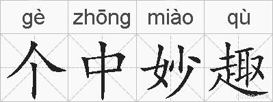 个中妙趣的拼音