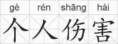 个人伤害的拼音