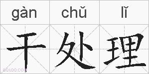 干处理的拼音