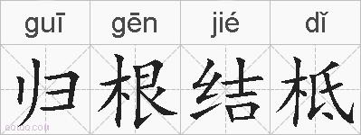 归根结柢的拼音