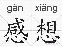 感想的拼音