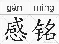 感铭的拼音