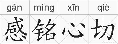 感铭心切的拼音