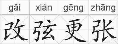 改弦更张的拼音
