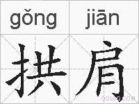 拱肩的拼音