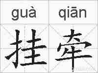 挂牵的拼音