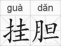 挂胆的拼音