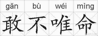 敢不唯命的拼音
