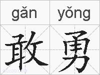 敢勇的拼音