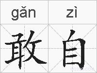 敢自的拼音