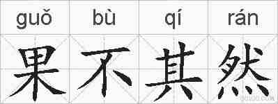 果不其然的拼音