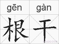 根干的拼音