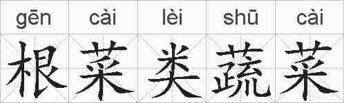 根菜类蔬菜的拼音