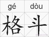 格斗的拼音