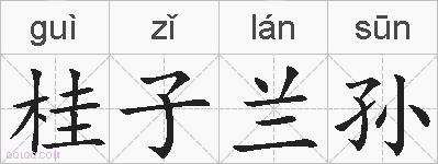桂子兰孙的拼音