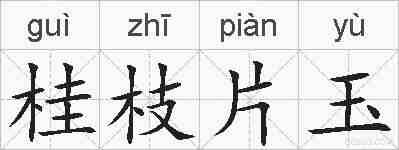 桂枝片玉的拼音