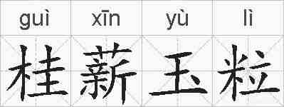 桂薪玉粒的拼音