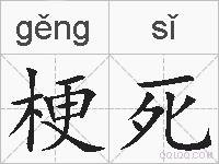 梗死的拼音