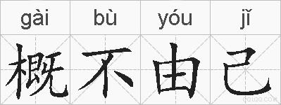 概不由己的拼音