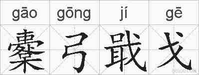 櫜弓戢戈的拼音