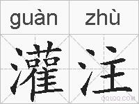 灌注的拼音