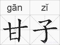 甘子的拼音