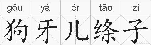 狗牙儿绦子的拼音