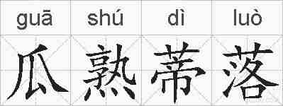瓜熟蒂落的拼音