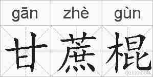 甘蔗棍的拼音