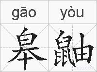 皋鼬的拼音