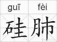 硅肺的拼音