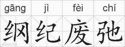 纲纪废弛的拼音