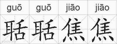 聒聒焦焦的拼音