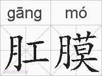 肛膜的拼音