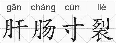 肝肠寸裂的拼音