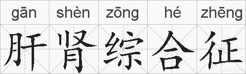 肝肾综合征的拼音