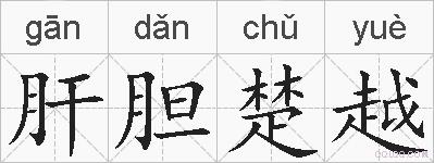 肝胆楚越的拼音
