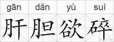 肝胆欲碎的拼音
