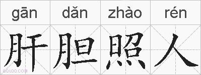 肝胆照人的拼音