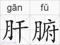 肝腑的拼音