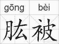 肱被的拼音