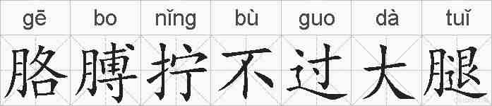 胳膊拧不过大腿的拼音